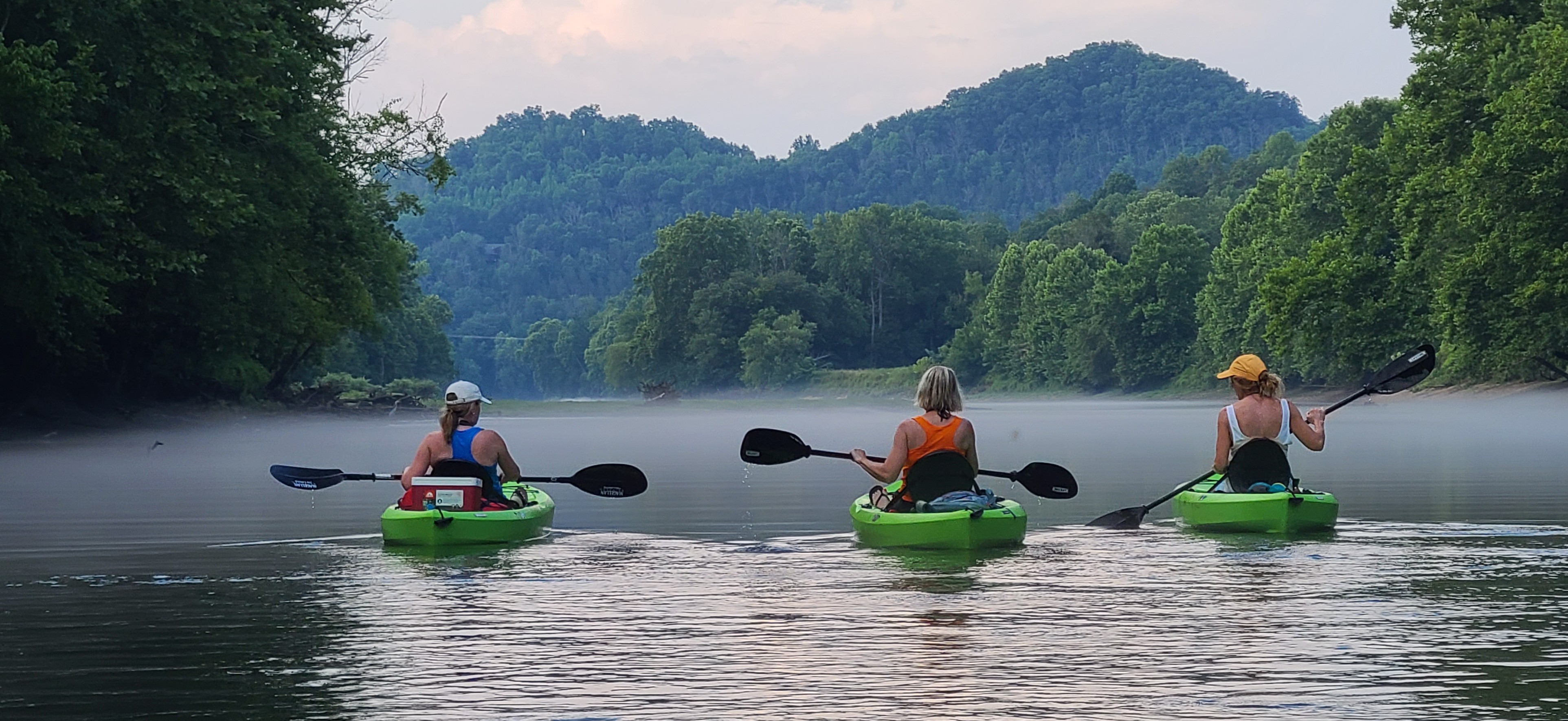 Kayaking on the Caney Fork River in Tennessee